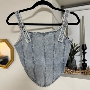 Denim Bustier Corset Top